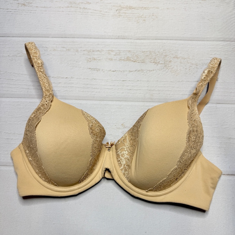 NWOT - Soma - Embraceable Soft Tan Full Coverage Lace Bra - Size 36C